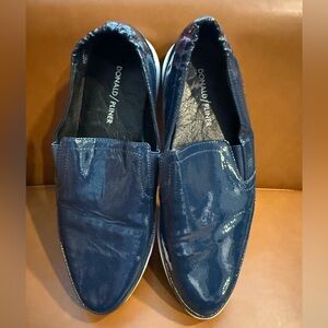 Donald J. Pliner Glossy Navy Slip-Ons